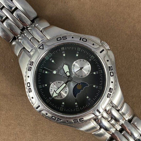 Vintage Fossil Blue Chronograph 